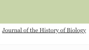 Titel des Journal of the History of Biology